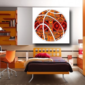 GUY SPORTS ART, Masculine Wall Art Painting, Basketball Gift, Basketball Lover Gift, Basketball Art Poster, Basketball Hoops, Sports Artist