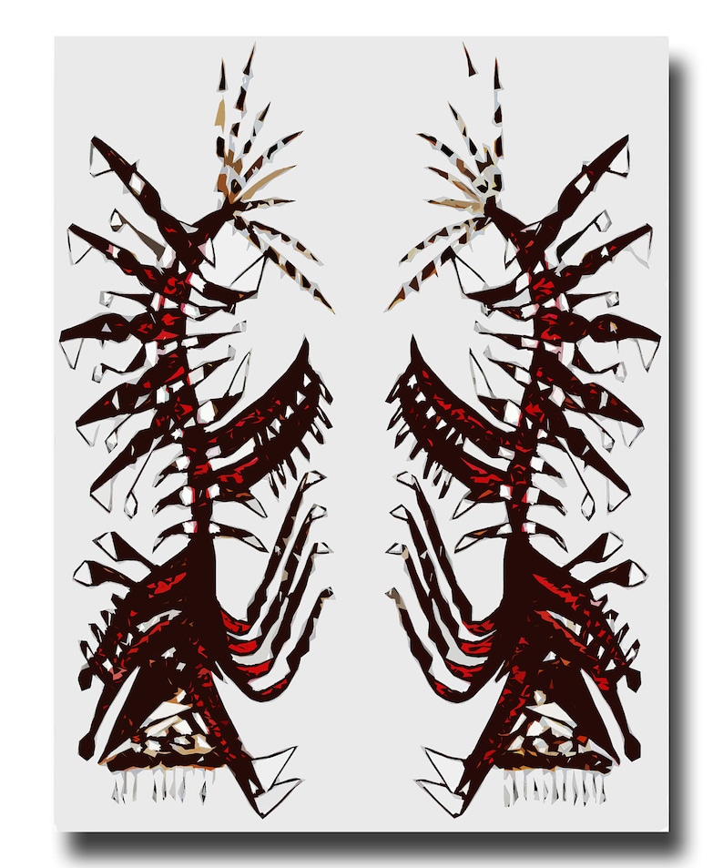 LARGE WALL ART Abstract Painting, Gemini Twins Gift, Two of a Kind ...