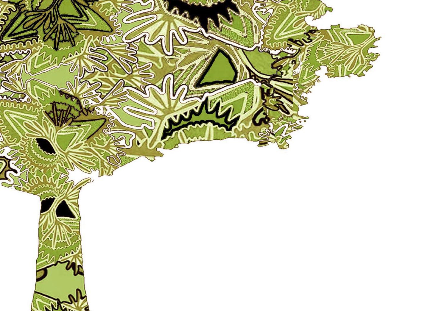 Abstract Tree Painting, Modern Tree Art, Gallery Wrapped Canvas, Swirly