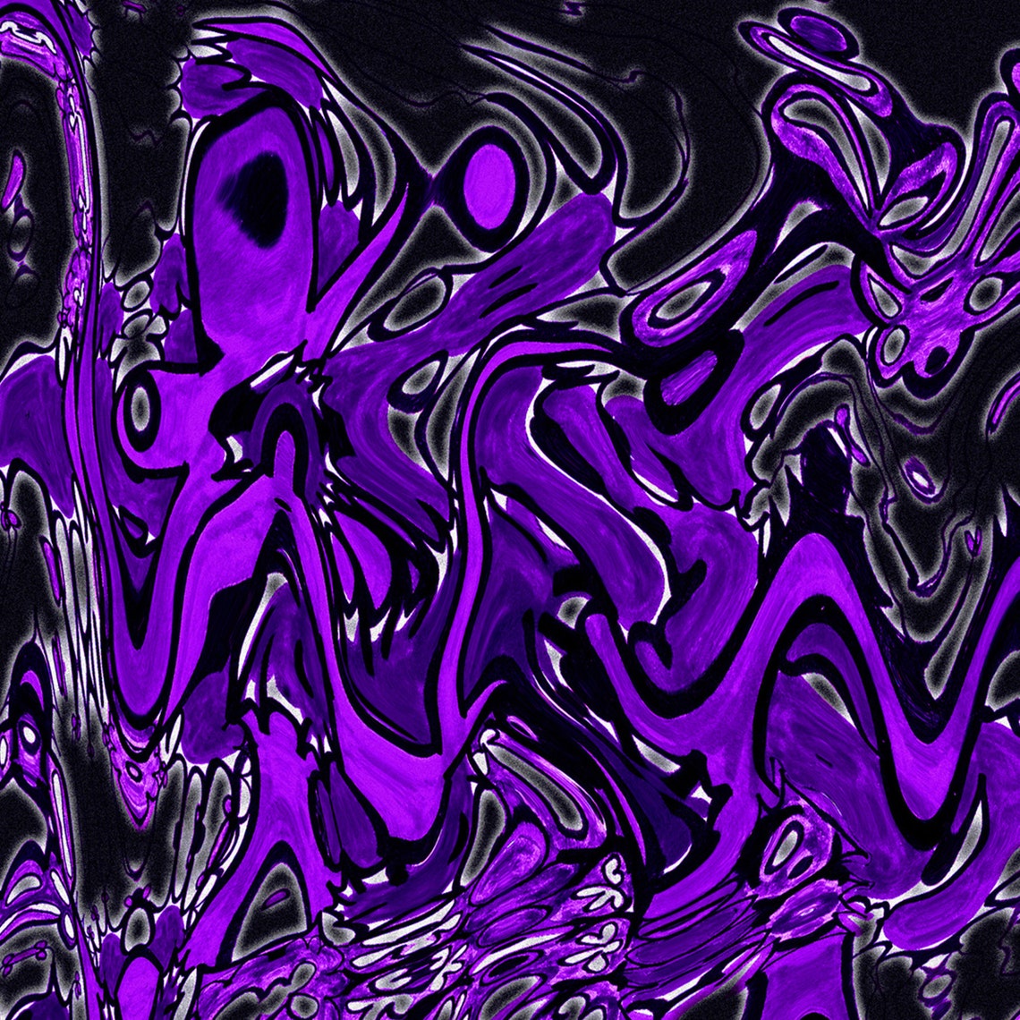 PURPLE AND BLACK Art Purple Abstract Painting Purple Etsy
