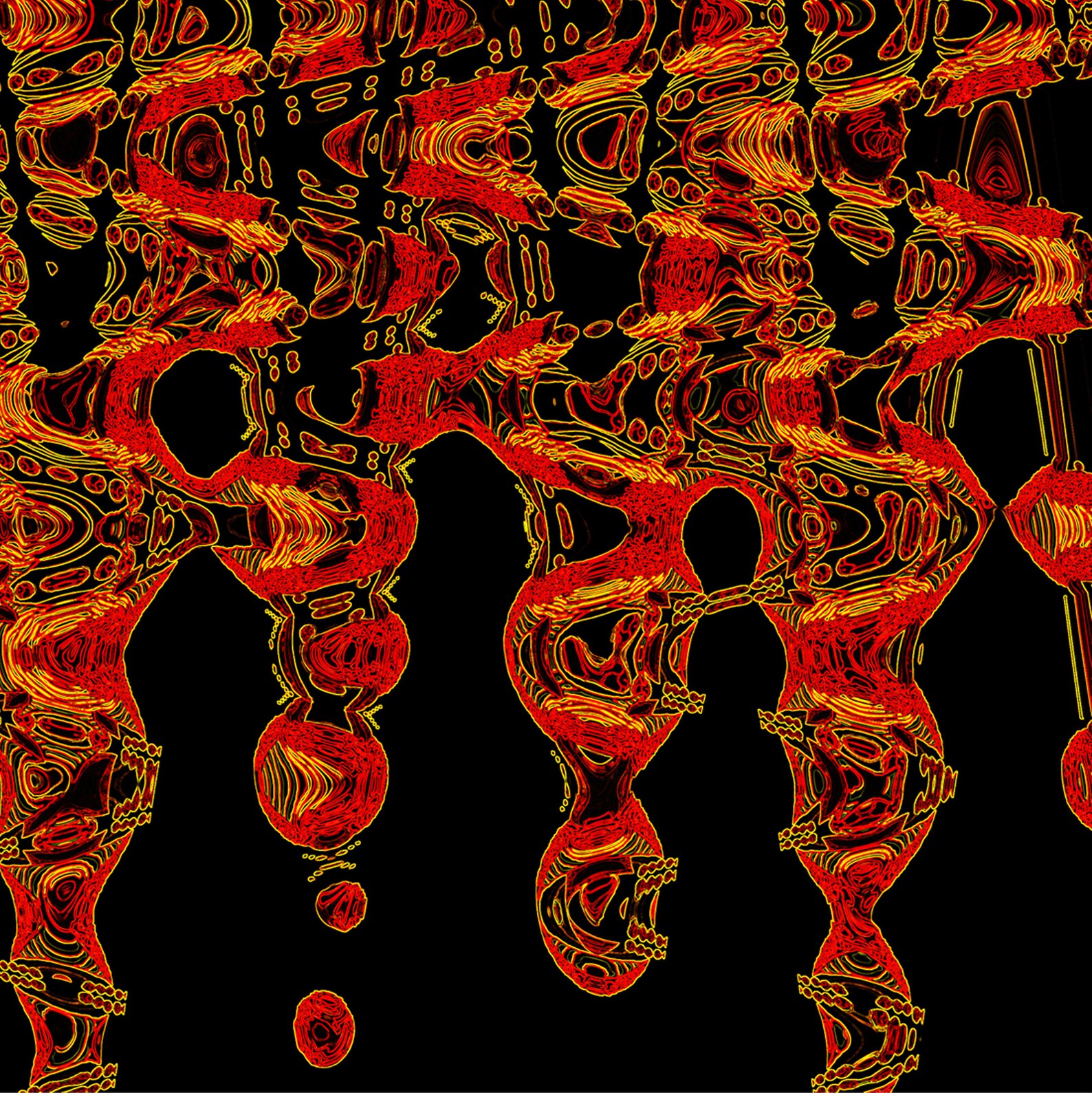 NEON WALL ART, Neon Colors Painting, Black Light Posters, Neon Abstract, Black and Orange, Black