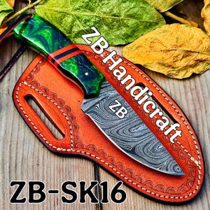 handgemachte Cowboymesser maßgeschneiderte Skinnermesser Damaststahl Taschenmesser Hochzeitsgeschenk Geburtstagsgeschenk bestes Geschenk für ihn,