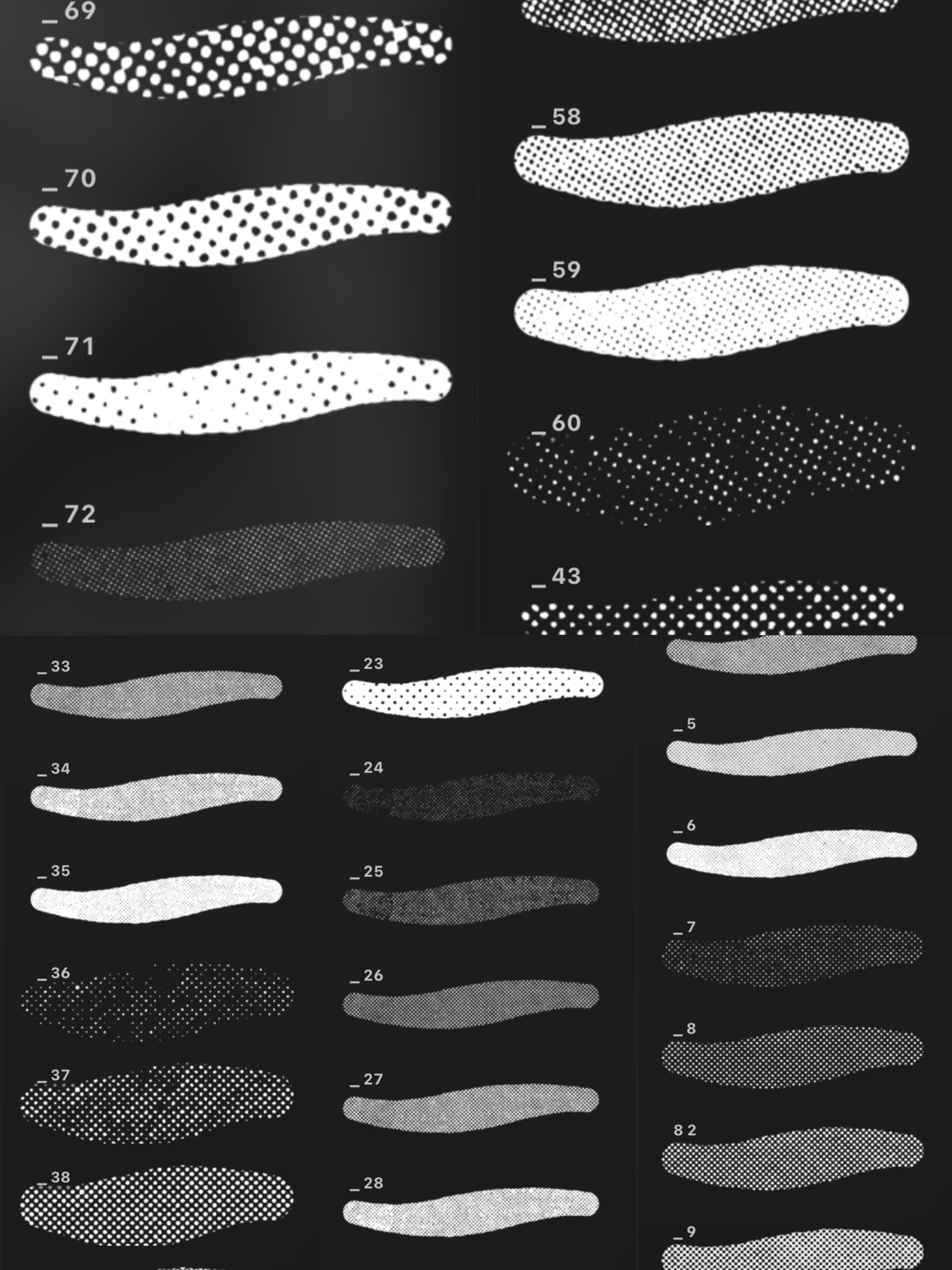 80+ Halftone Brushes for Procreate | Retro Dot Texture Comic Shading ...