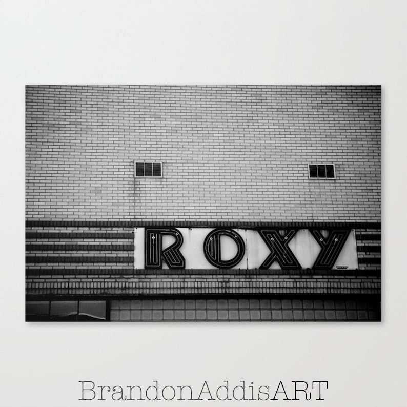 Game Room Decor Black And White Theater Photography Print Etsy