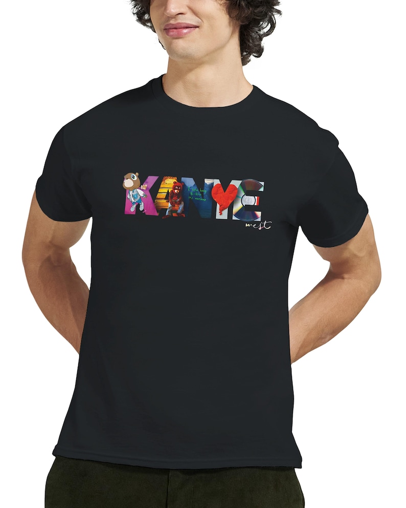 Kanye West Shirt, Ye Album Cover Graphic Tee, Hip Hop Streetwear Apparel, Graduation Bear, 808s Yeezus Rap Music Merch, Vintage Bootleg image 2