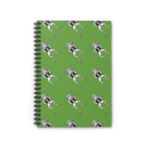 Unique Spiral Notebook Eco-Friendly Journal School Supplies Gift for Nature Lovers Green Amphibian Notebook Weird Science Gift Frog Lover
