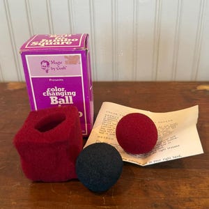 Magic by Gosh Color Changing Ball to Jumbo Square Vintage Magic Trick image 1