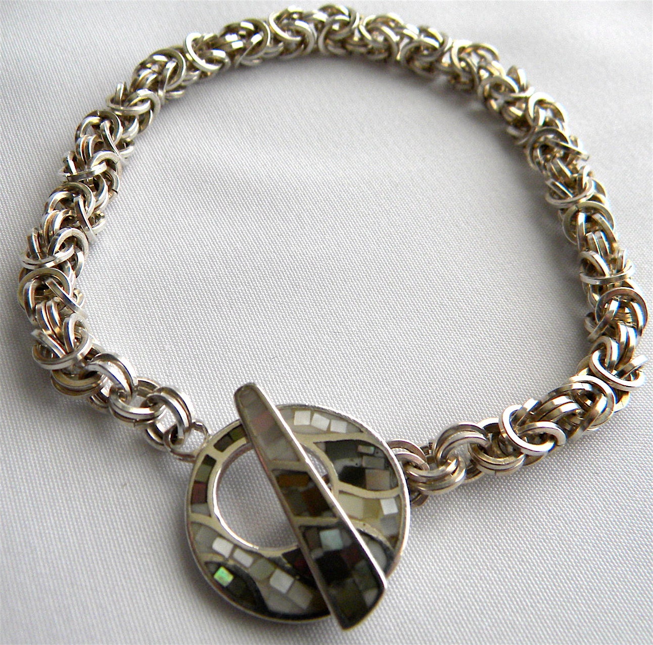 Sterling Silver Square Cut Jump Rings Byzantine Chainmaille Etsy