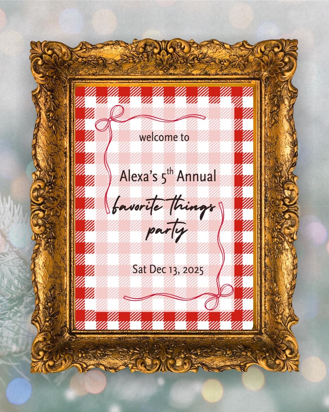 Editable Favorite Things Party Welcome Sign - Etsy