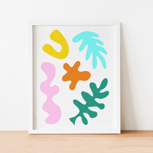 Colorful Abstract Shapes Art Print 8"x10"