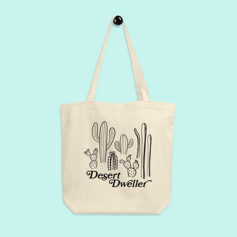 Cactus Desert Dweller Organic Cotton Tote Shopping Bag