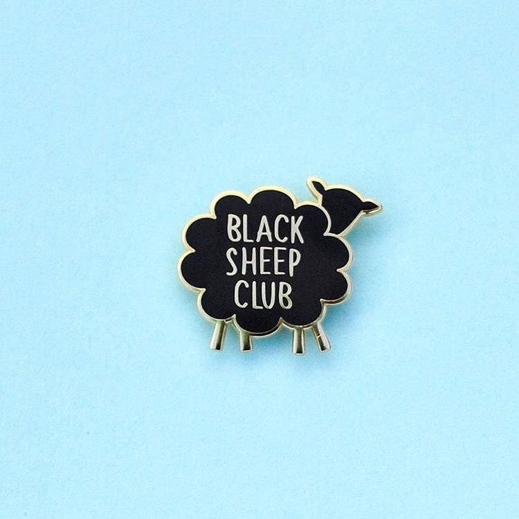 Enamel Pin Black Sheep Club Lapel Pin Gifts Under 10 Etsy