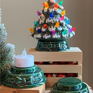 6” Ceramic Tree UNPAINTED please read description before purchase- Plain  base