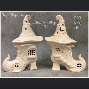 Stone Witch Cottage 15” 4210 Ready to paint -Unpainted please read policy before ordering