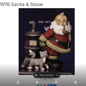 Santa with Stove 2 Piece set.. UNPAINTED ( Santa and stove are one Piece)w/kitty-Unpainted -please read policies before ordering.