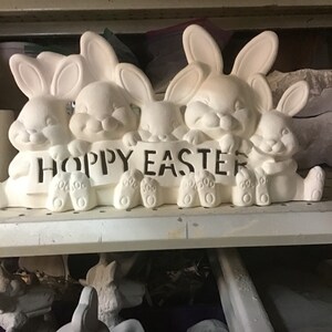 Hoppy Easter-Unpainted -please read policies before ordering.