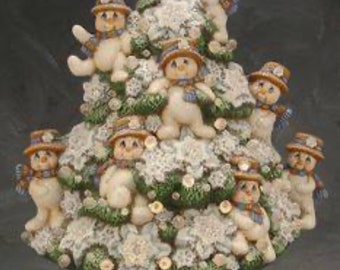 Snowman tree -Unpainted -please read policies before ordering.