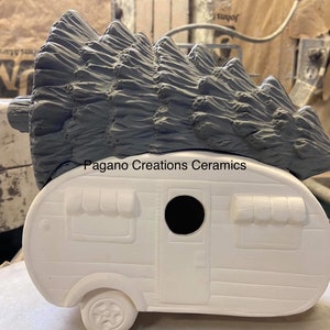 Camper with Tree Ready to Paint-Unpainted please read policy before ordering
