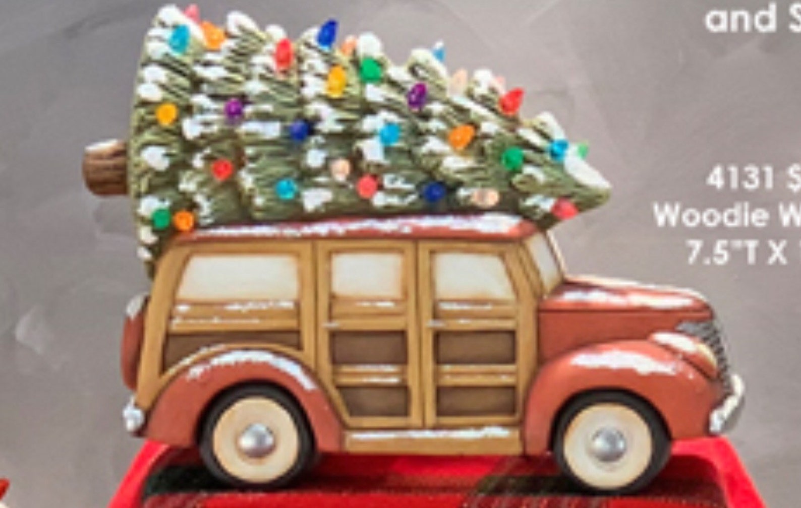 Woody Car with Christmas tree large Ready to Paint CUTOFF FOR Etsy