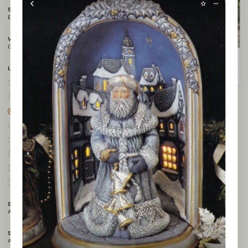 Shops Santa choice with scene background -Ready to Paint - please read description before purchase.