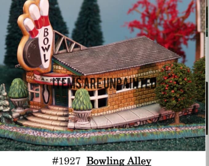Christmas Village Bowling Alley 