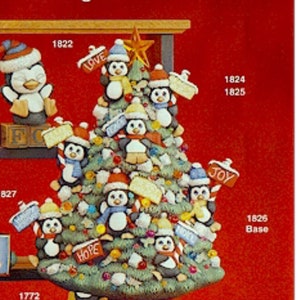 Penguins Christmas tree-Unpainted -please read policies before ordering.