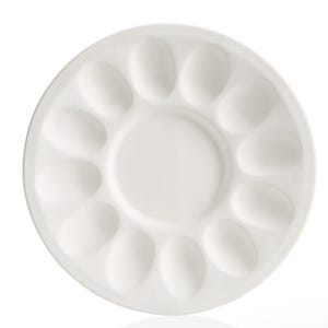 May include: White ceramic paint palette with 10 individual wells for mixing colors.