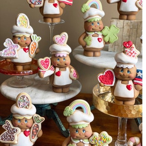 Painted any 1 Gingerbread - this will be PAINTED your Choice-please read description and policy’s before ordering with Candy