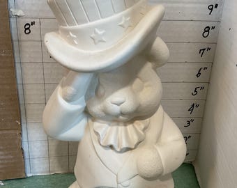 Uncle Sam USA Bear-unpainted-please read description before purchasing-shipping included