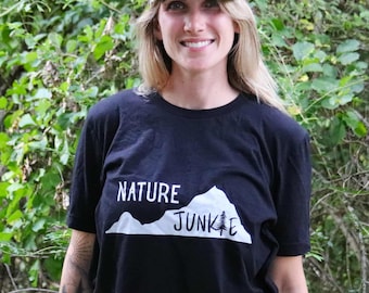 Minimalist Mountain Silhouette Hiking Shirt - Nature Lover Tee