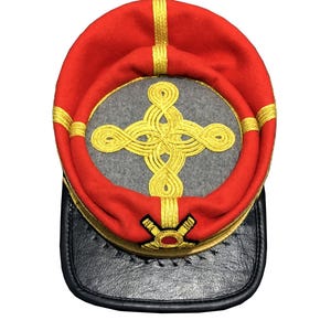 Artillery Senior Officer's Kepi  Civil War Handmade Embroidered Cap Reenactment Headgear Historical Uniform Hat with Badge