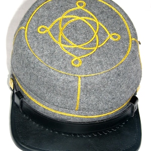 Civil War Kepi Hat, Union Officer Cap with Single Braided Gold Embroidery