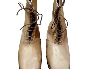 English Civil War Leather Cavalry Boots: 17th Century Reenactment Reproduction