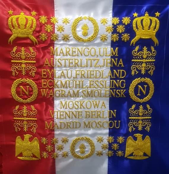 刺繍入りフランス衛兵旗レプリカ：ナポレオン1812軍旗 - Etsy 日本
