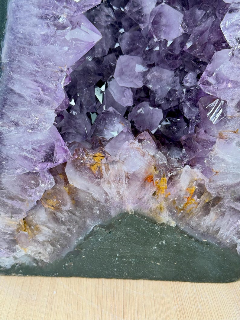 Amethyst Cathedral Geode 14.6 Inch, Big Amethyst Points, Light Purple ...
