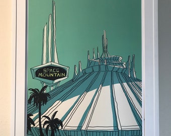 Space Mountain Disneyland Blue