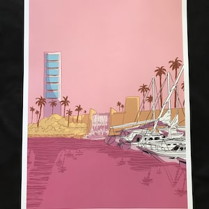 Long Beach Marina pink