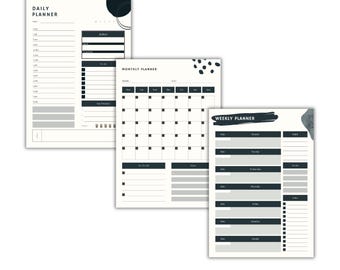 Printable Daily, Weekly & Monthly Planner