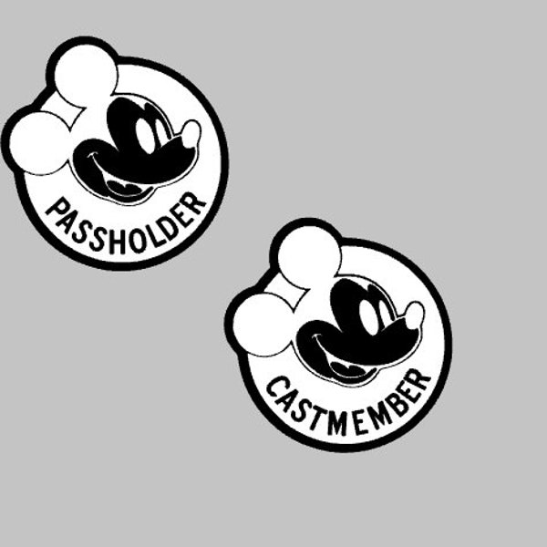 Cast member or passholder vinyl decal