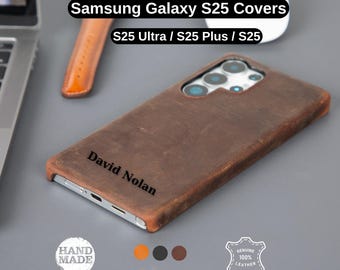TORONATA Marion Ledertasche für Samsung Galaxy S25 Ultra | S25 Plus | S25 | Schlanke Lederhülle | Kabelloses Aufladen