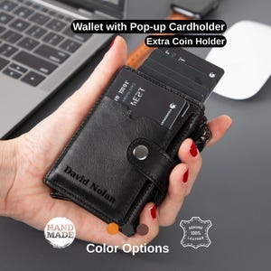 RFID Leather Pop-Up Wallet: TORONATA Andalusia Card Holder
