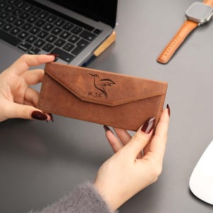 Handmade Leather Eyeglass Case: Magnetic Close, Foldable Sunglasses Case