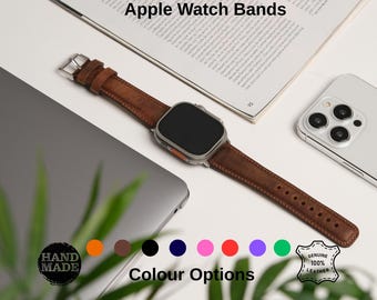 Ręcznie wykonany pasek do zegarka Apple Watch ze skóry cielęcej: TORONATA Jackson