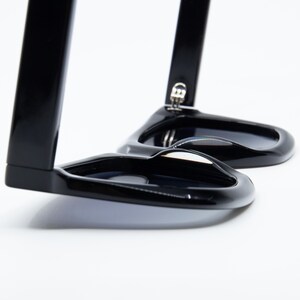 Gafas de sol cuadradas extragrandes negras / Montura de acetato polarizada UV400 / Gafas de sol para mujer / Solairo 2210 Lentes negras/gris degradado imagen 4