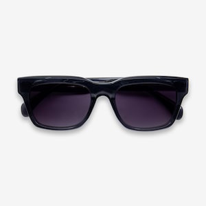Grey Square Sunglasses | Polarized UV400 Acetate Frame | Unisex Sunglasses | Bold Style | Solairo 2229 Grey/Smoke Grey Lenses