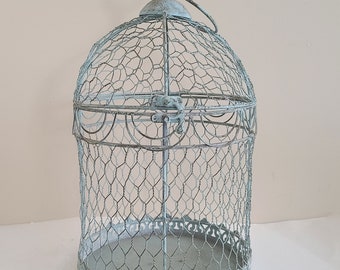 Aqua Blue Birdcage- Wedding Card Holder