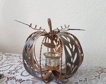 Fall Pumpkin Candle holders,  Centerpieces