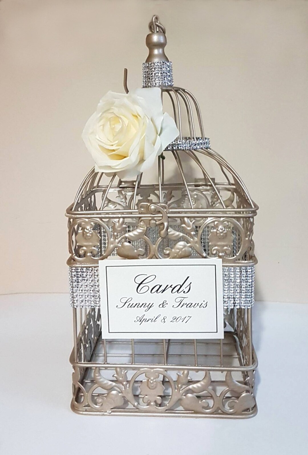 Small Bling Wedding Card Boxwedding Card Holder Etsy