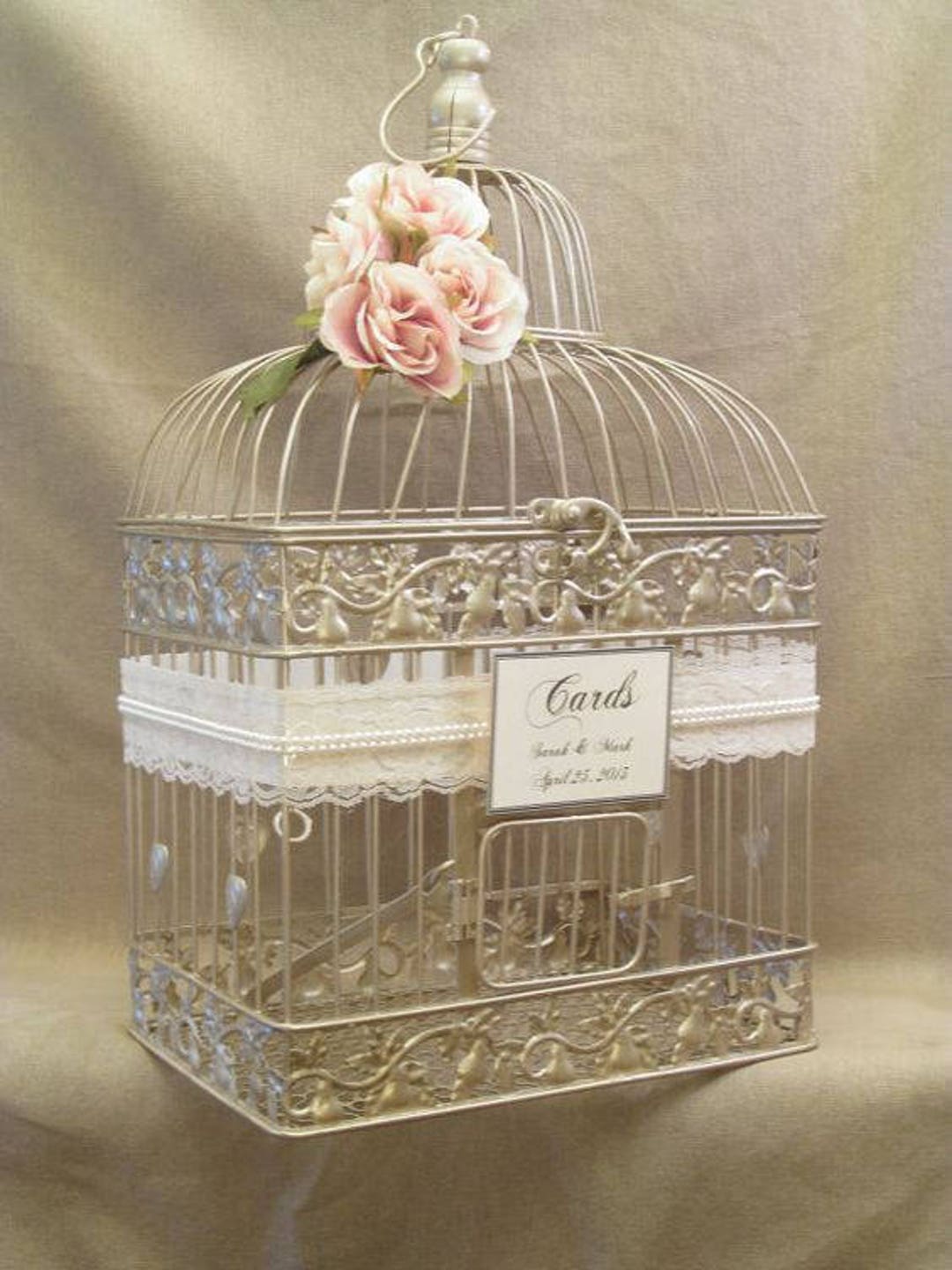 Large Bird Cage wedding Card Holder Etsy