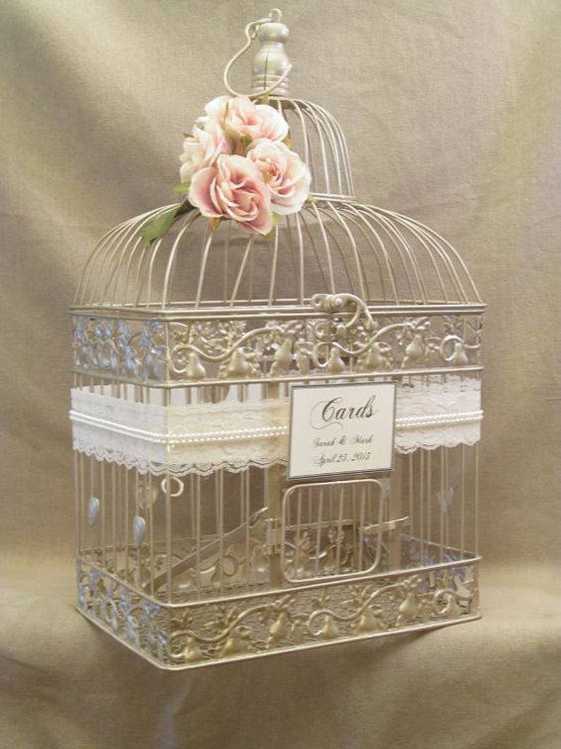 Large Bird CageWedding card holder Etsy